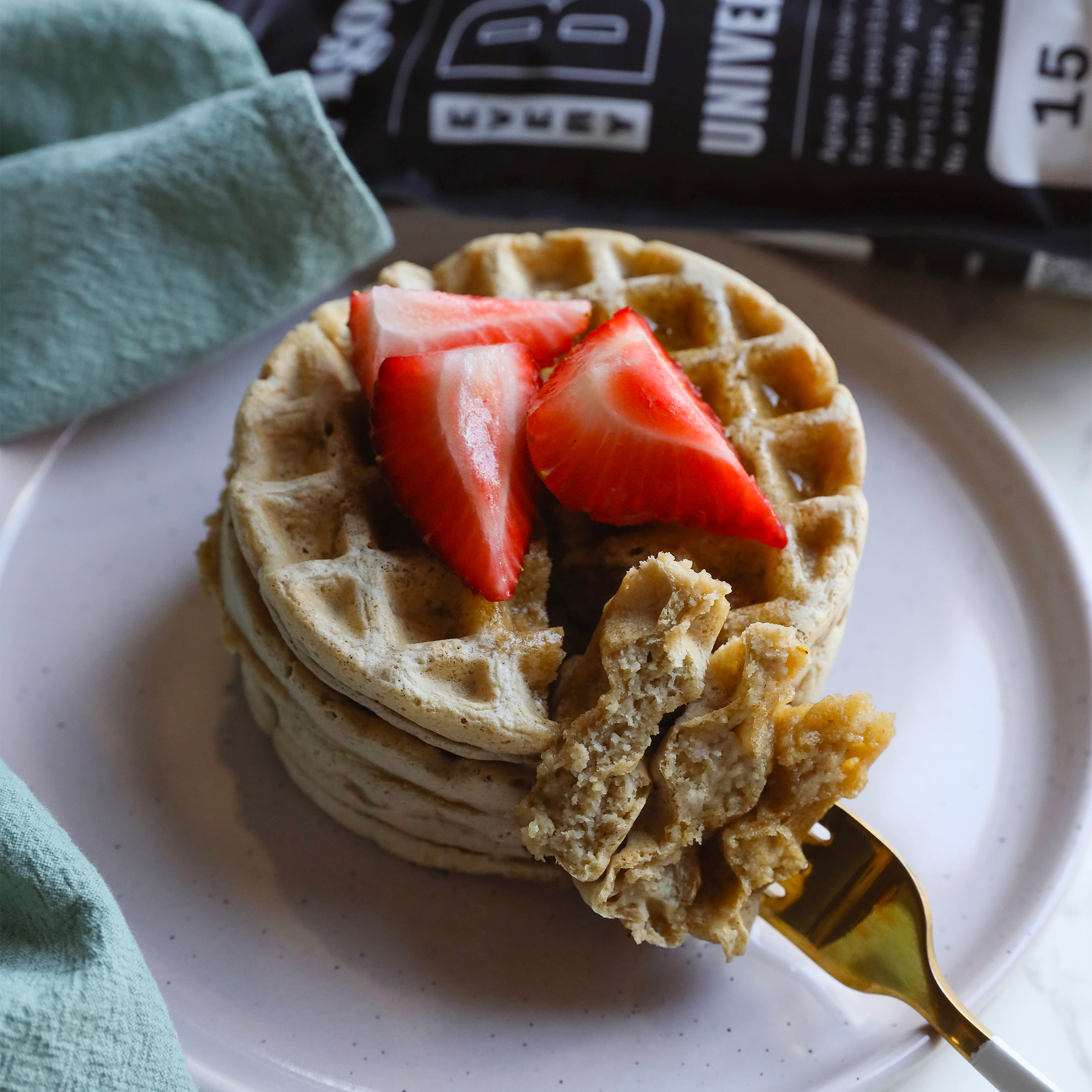 Gluten Free Hemp Protein Waffles