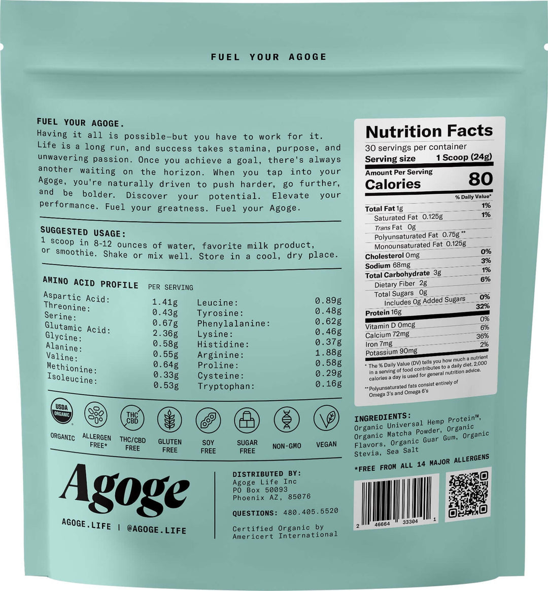 Agoge's Universal Hemp Protein (UHP)